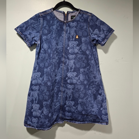 Teddy Fresh Dresses & Skirts - Teddy Fresh Bear Print Denim Dress Size S Abdl Little Cosplay Kidcore Streetwear